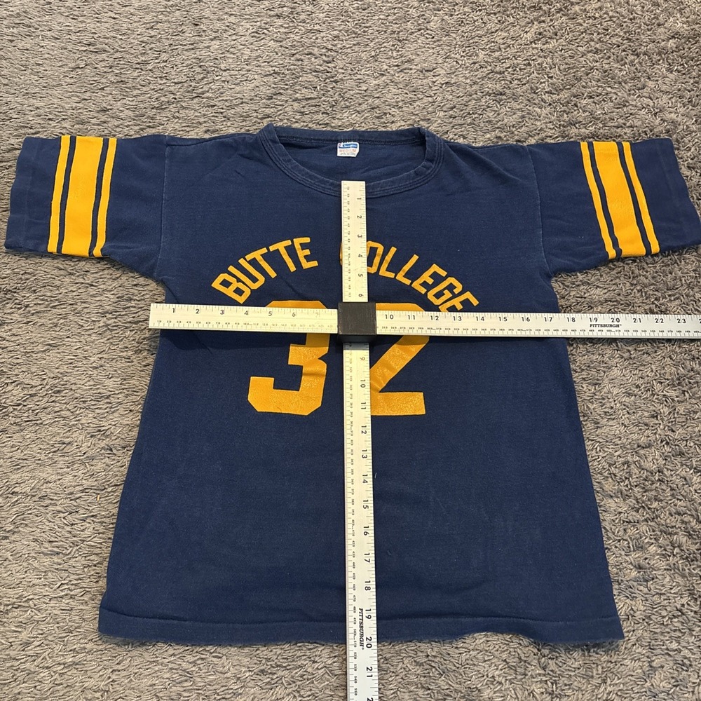 Vintage 1970s University Butte College Jersey Shirt 32 Football Champion Medium - Picture 3 of 6